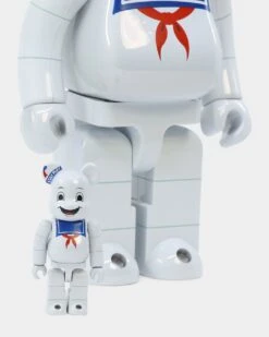 Medicom Toy Be@rbrick X Ghostbusters Stay Puft Marshmallow Man 100% & 400% Figure Set Multi-Coloured -Fashion Clothing Store 06008334 YM010 default 0060