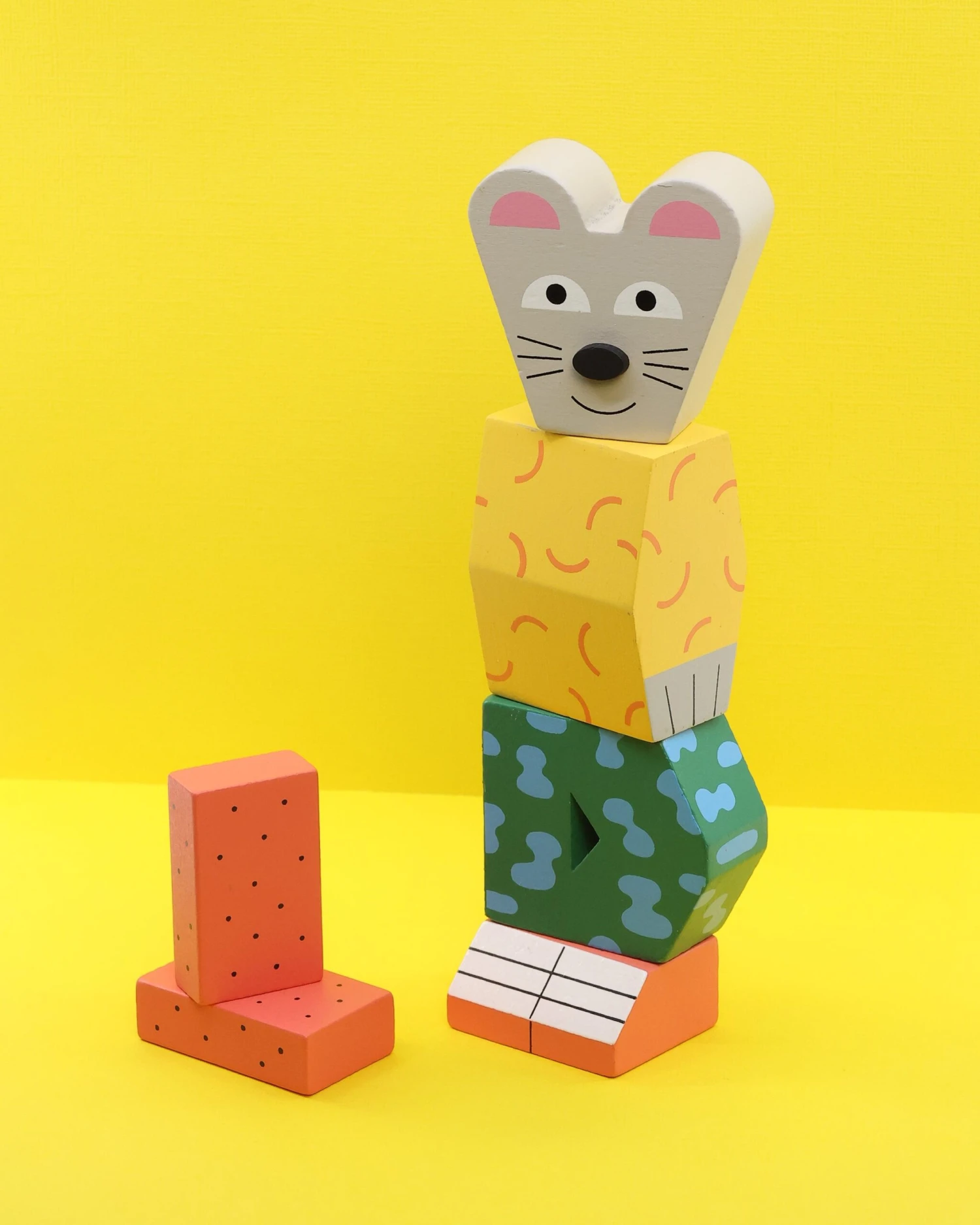 Areaware Kids' Block Party Mouse Multi 3 Areaware Kids' Block Party Mouse Multi