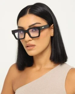 NUQE Jones Blue Light Glasses Smoke Black