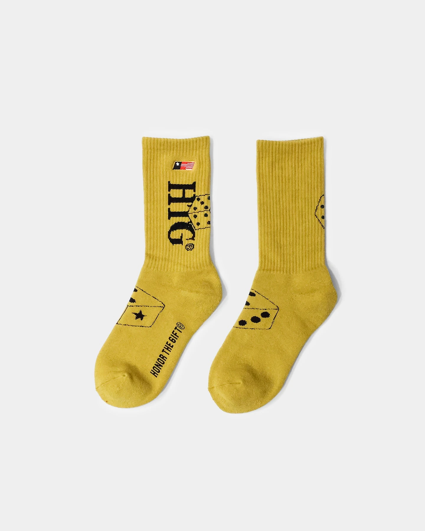 Honor The Gift Women's Lucky 7 Socks Mustard 5 Honor The Gift Women's Lucky 7 Socks Mustard - Image 3