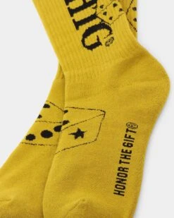 Honor The Gift Women's Lucky 7 Socks Mustard 10 Honor The Gift Women's Lucky 7 Socks Mustard -Fashion Clothing Store 06009206 YM017 default 0040