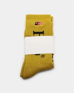 Honor The Gift Women's Lucky 7 Socks Mustard 11 Honor The Gift Women's Lucky 7 Socks Mustard -Fashion Clothing Store 06009206 YM017 default 0050