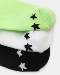 X-Girl Women's Logo Middle Socks 3 Pack Multi-coloured -Fashion Clothing Store 06009255 YM010 default 0030