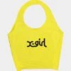 X-Girl Women's Mills Logo Shopper Bag Yellow -Fashion Clothing Store 06009256 YY001 default 0010