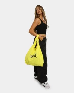 X-Girl Women's Mills Logo Shopper Bag Yellow -Fashion Clothing Store 06009256 YY001 womens 0015