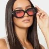NUQE Idra Sunglasses Black/Rose 1 NUQE Idra Sunglasses Black/Rose -Fashion Clothing Store 06009265 YR800 womens 002