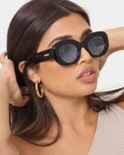 NUQE Daytona Sunglasses Black/Blue -Fashion Clothing Store 06009272 YB002 womens 0016