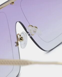 NUQE As IF Sunglasses Gold/Lilac -Fashion Clothing Store 06009334 YG836 default 0050