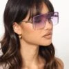 NUQE As IF Sunglasses Gold/Lilac -Fashion Clothing Store 06009334 YG836 womens 002
