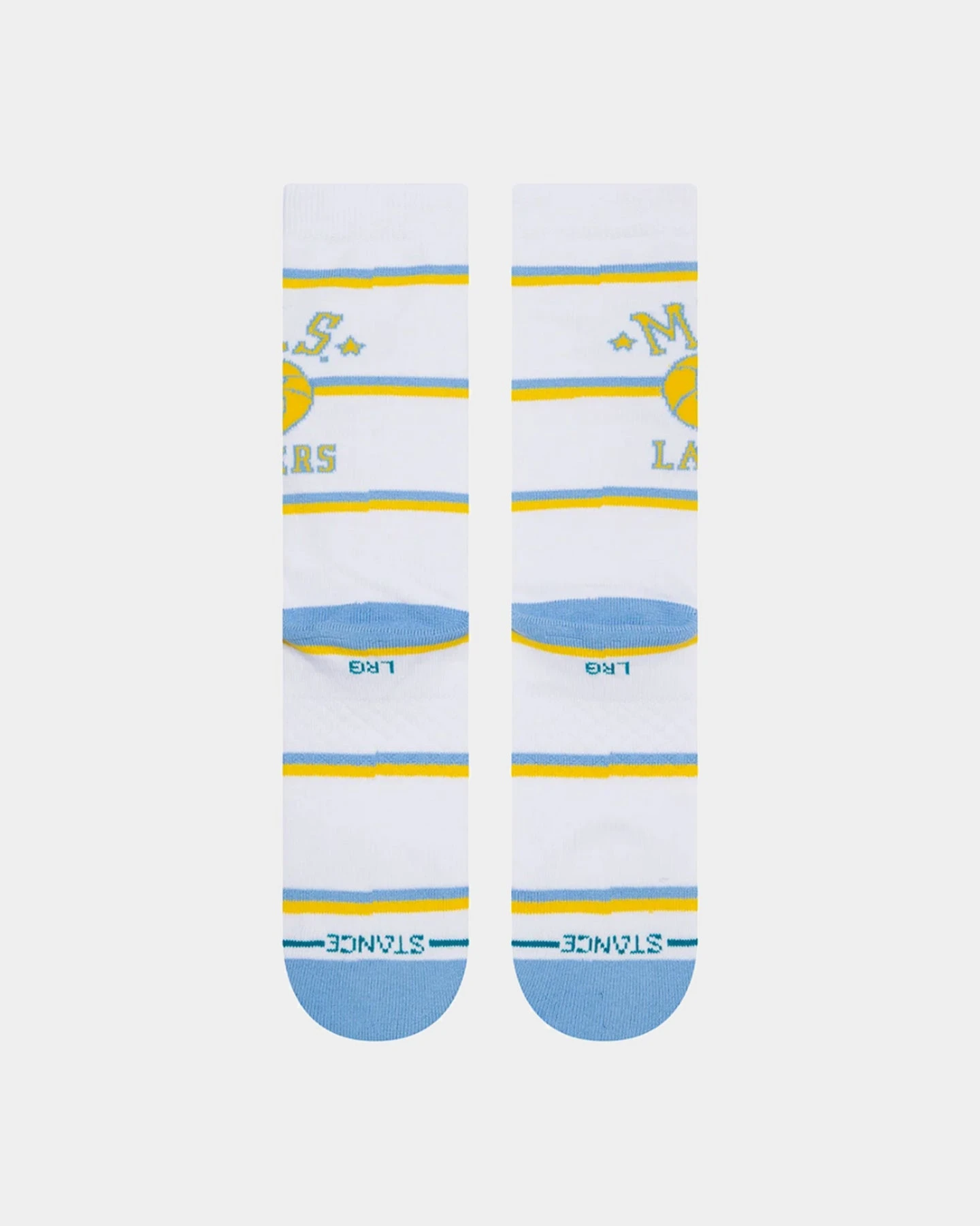 Stance X Los Angeles Lakers Classics Socks White 6 Stance X Los Angeles Lakers Classics Socks White - Image 4