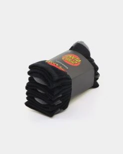 Santa Cruz Kids' Classic Dot Crew Socks 4 Pack Black -Fashion Clothing Store 06009410 YB001 default 0040