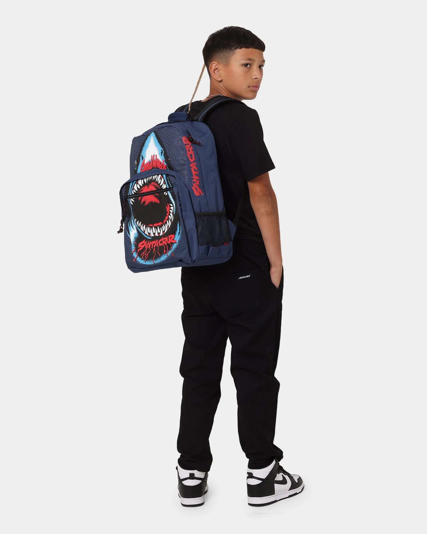 Santa Cruz Kids' Speed Wheels Shark Back Pack Navy 6 Santa Cruz Kids' Speed Wheels Shark Back Pack Navy - Image 4