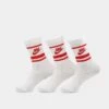 Nike Nike Sportswear Everyday Essential Crew Socks 3 Pack White/Red -Fashion Clothing Store 06009450 YW208 default 0010