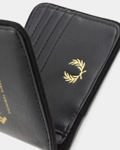 Fred Perry Arch Branded Billfold Wallet Black -Fashion Clothing Store 06009451 YB001 default 0060