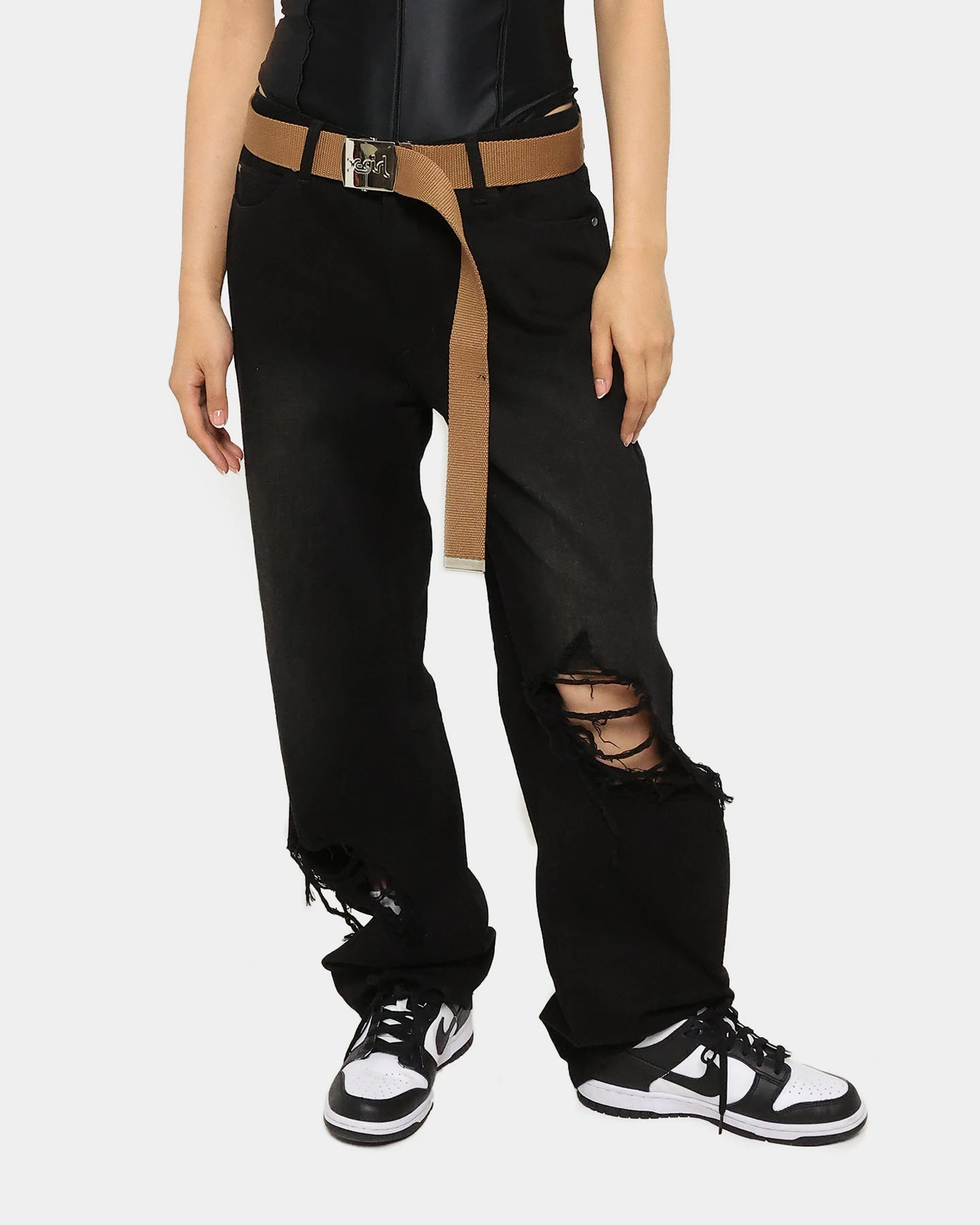 X-Girl Mills Logo Web Belt Brown 4 X-Girl Mills Logo Web Belt Brown - Image 2