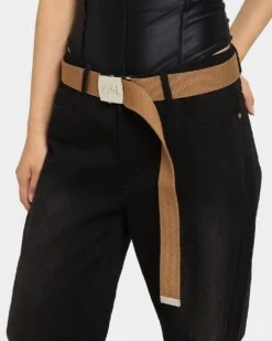 X-Girl Mills Logo Web Belt Brown 12 X-Girl Mills Logo Web Belt Brown -Fashion Clothing Store 06009713 YB354 womens 0016