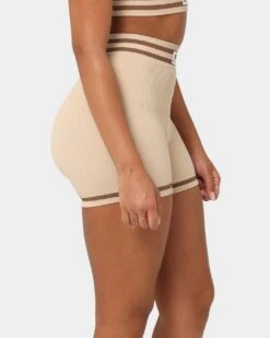 Champion Women's LFS Seamless Biker Shorts Latte -Fashion Clothing Store 06009874 YL421 womens 030