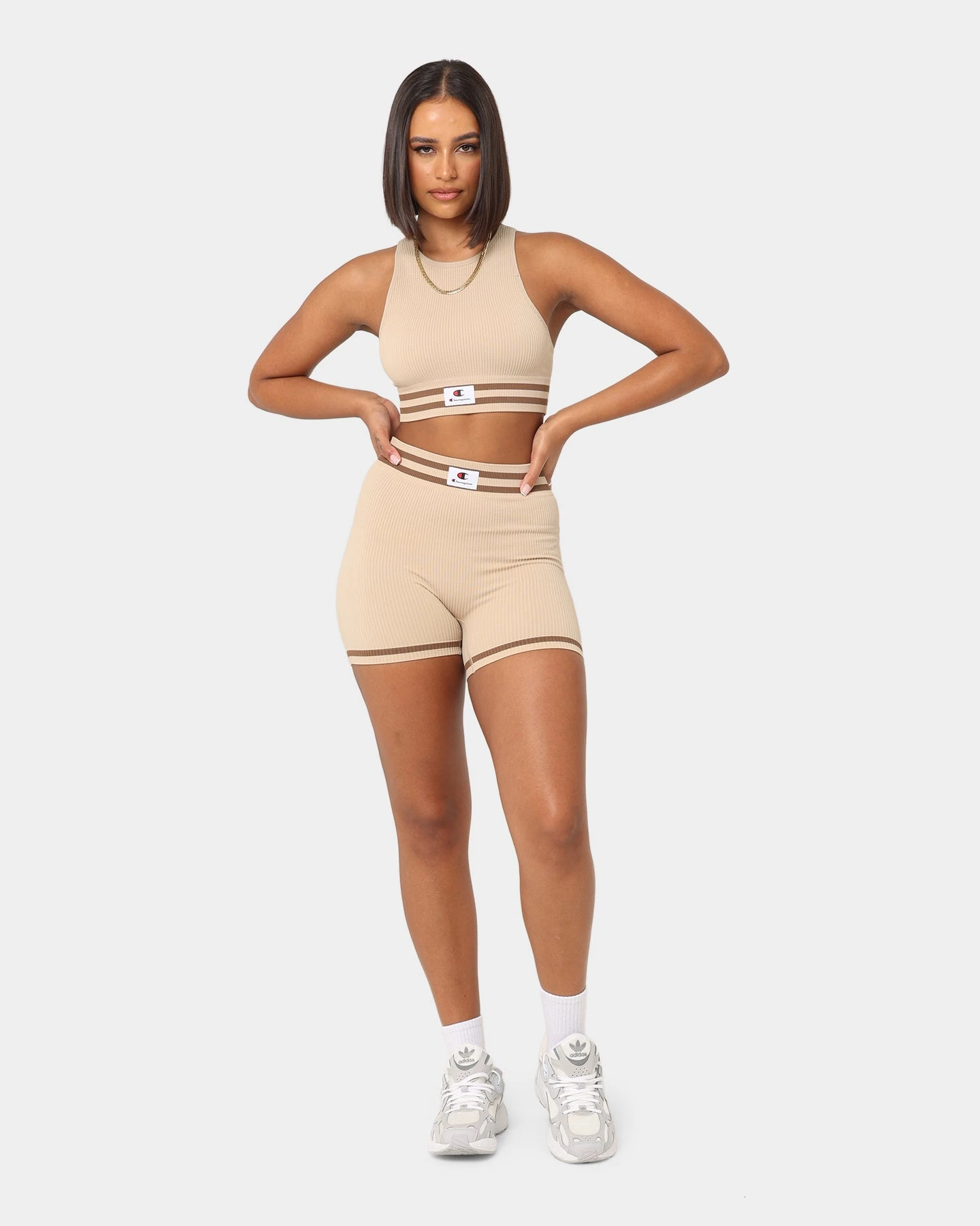 Champion Women's LFS Seamless Racer Crop Latte 4 Champion Women's LFS Seamless Racer Crop Latte - Image 2