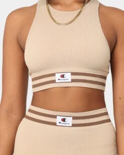 Champion Women's LFS Seamless Racer Crop Latte 10 Champion Women's LFS Seamless Racer Crop Latte -Fashion Clothing Store 06009876 YL421 womens 030