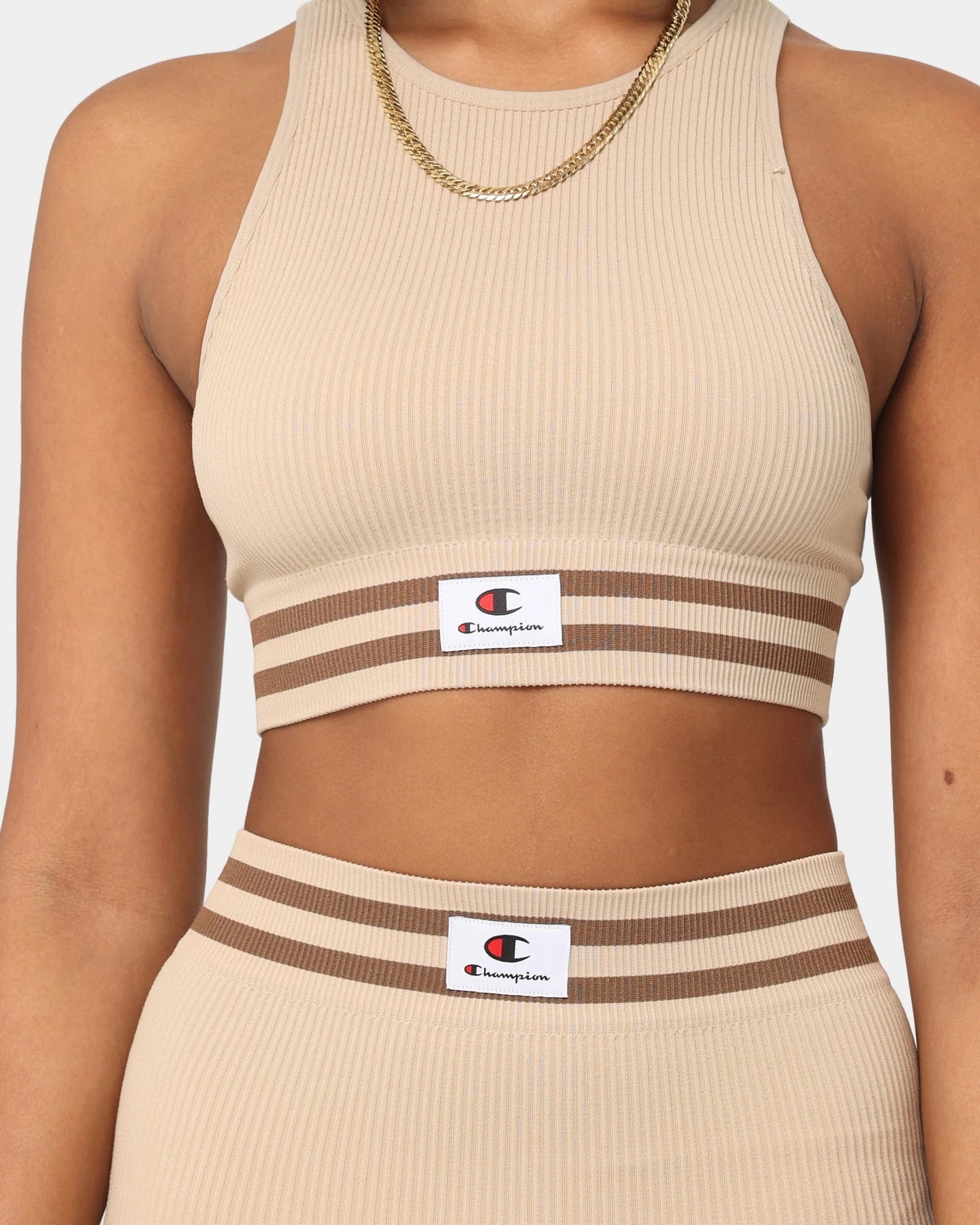 Champion Women's LFS Seamless Racer Crop Latte 5 Champion Women's LFS Seamless Racer Crop Latte - Image 3
