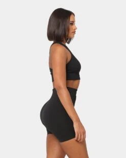 Champion Women's LFS Seamless Racer Crop Black -Fashion Clothing Store 06009880 YB001 womens 050