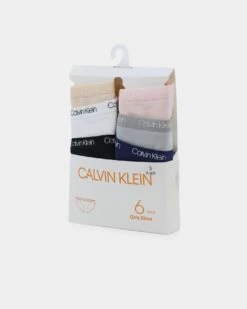 Calvin Klein Kids' Cotton 6 Pack Bikini Basics Underwear Multi-Coloured