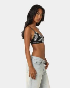 Calvin Klein Women's 1996 Cotton Unlined Bralette Snake -Fashion Clothing Store 06010038 YS209 womens 050