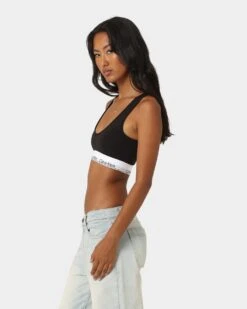 Calvin Klein Women's Modern Cotton Line Extensions Bralette Black 13 Calvin Klein Women's Modern Cotton Line Extensions Bralette Black -Fashion Clothing Store 06010046 YB001 womens 060