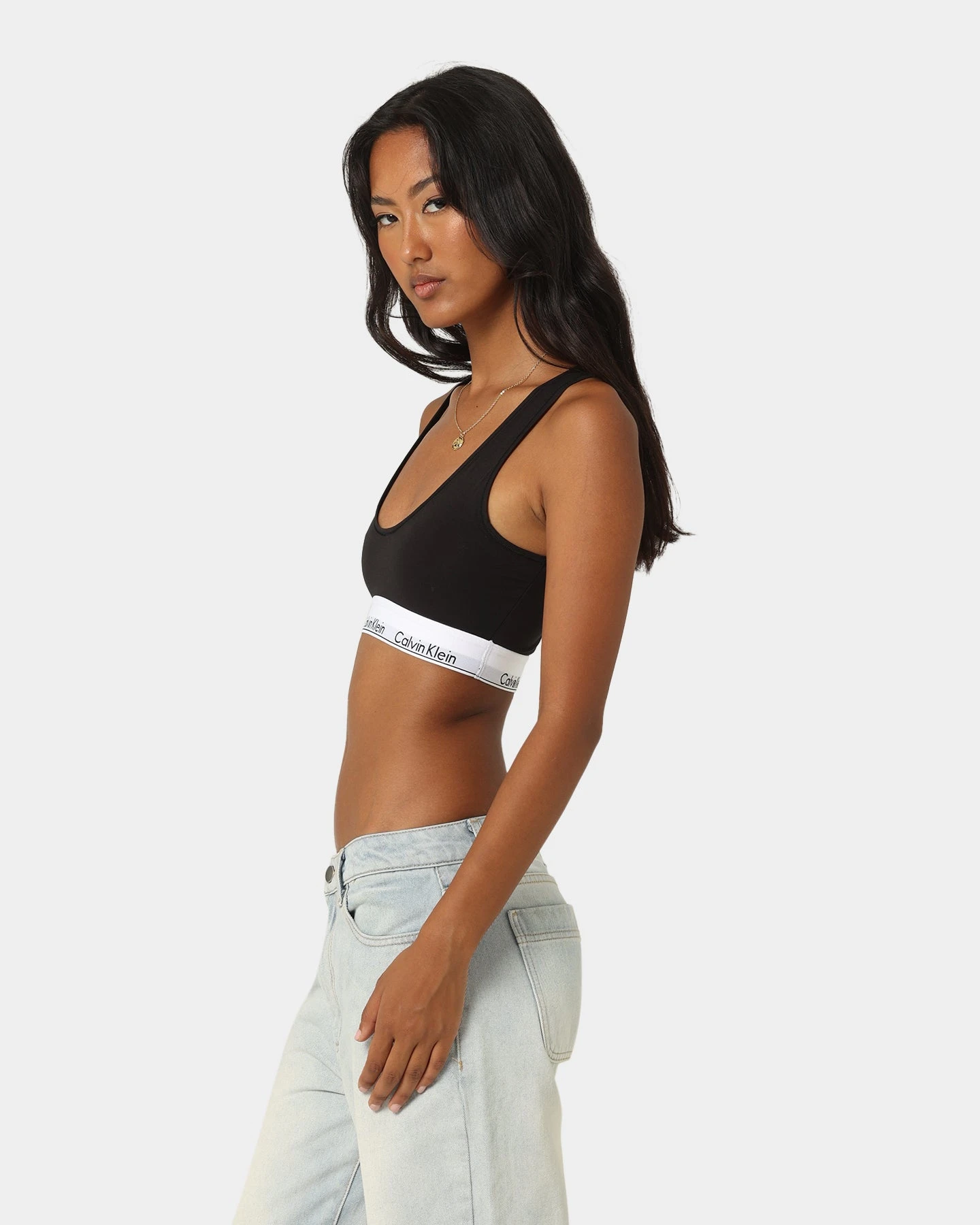 Calvin Klein Women's Modern Cotton Line Extensions Bralette Black 8 Calvin Klein Women's Modern Cotton Line Extensions Bralette Black - Image 6