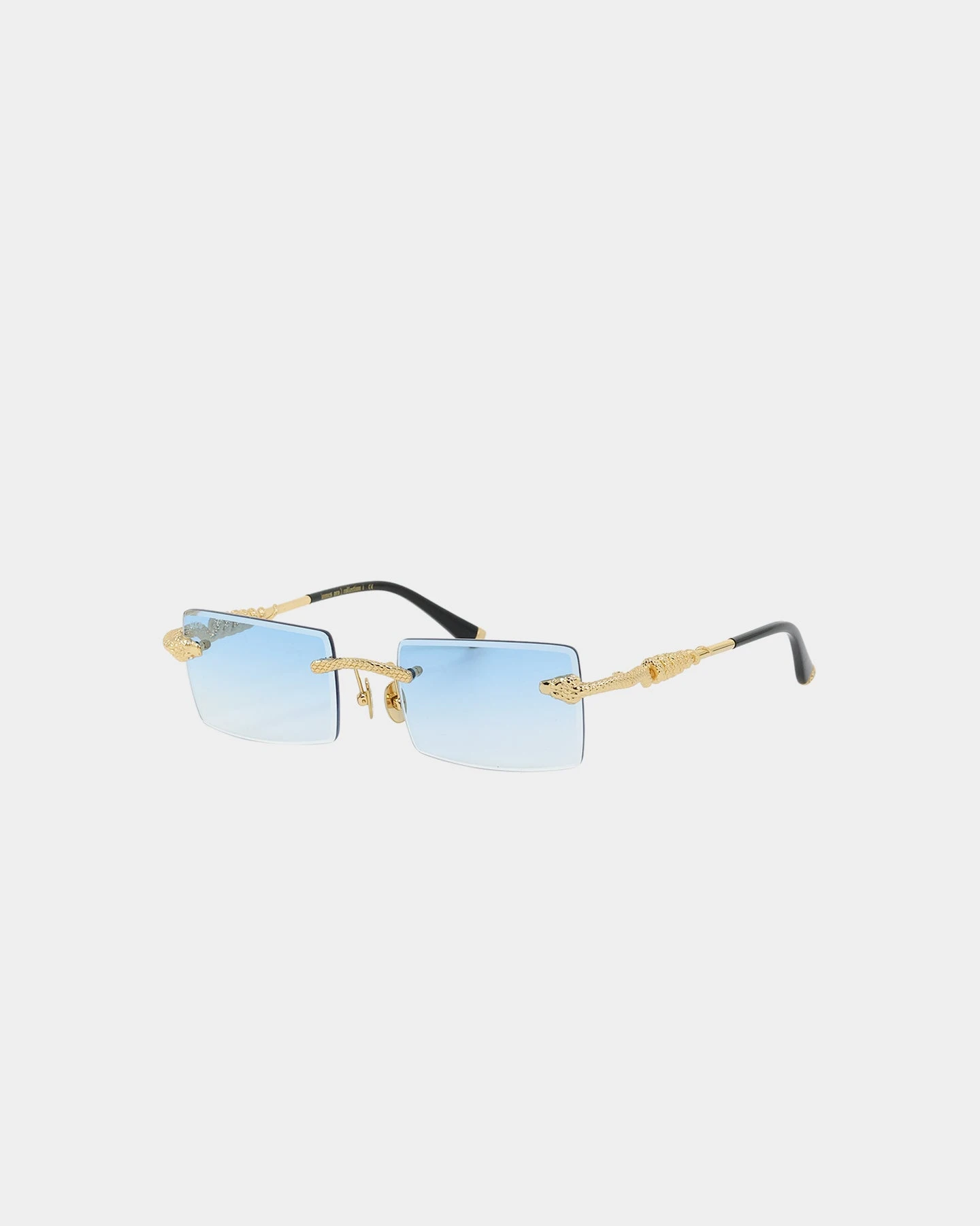 James Oro Blue Tint Serpent Authentic Sunglasses Gold/Blue 4 James Oro Blue Tint Serpent Authentic Sunglasses Gold/Blue - Image 2