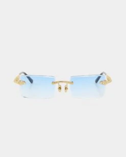 James Oro Blue Tint Serpent Authentic Sunglasses Gold/Blue 20 James Oro Blue Tint Serpent Authentic Sunglasses Gold/Blue -Fashion Clothing Store 06010178 YG219 default 0020