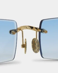 James Oro Blue Tint Serpent Authentic Sunglasses Gold/Blue 26 James Oro Blue Tint Serpent Authentic Sunglasses Gold/Blue -Fashion Clothing Store 06010178 YG219 default 0070