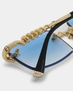 James Oro Blue Tint Serpent Authentic Sunglasses Gold/Blue 28 James Oro Blue Tint Serpent Authentic Sunglasses Gold/Blue -Fashion Clothing Store 06010178 YG219 default 0090