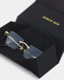 James Oro Blue Tint Serpent Authentic Sunglasses Gold/Blue 29 James Oro Blue Tint Serpent Authentic Sunglasses Gold/Blue -Fashion Clothing Store 06010178 YG219 default 0100