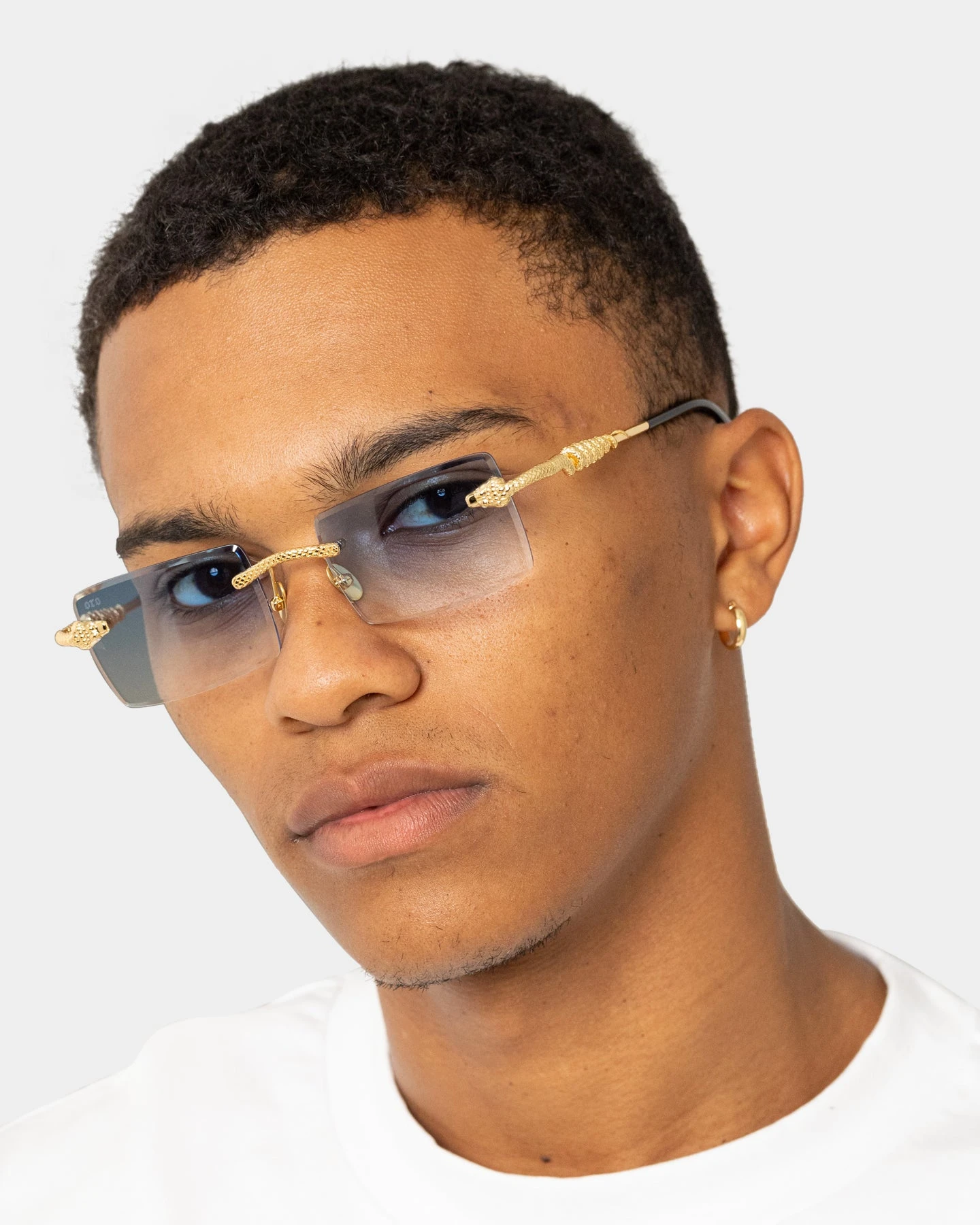 James Oro Blue Tint Serpent Authentic Sunglasses Gold/Blue 3 James Oro Blue Tint Serpent Authentic Sunglasses Gold/Blue