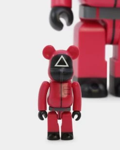 Medicom Toy Be@rbrick X Squid Games Triangle Guard 100% & 400% Figure Set Red/Black -Fashion Clothing Store 06010251 YR010 default 0060