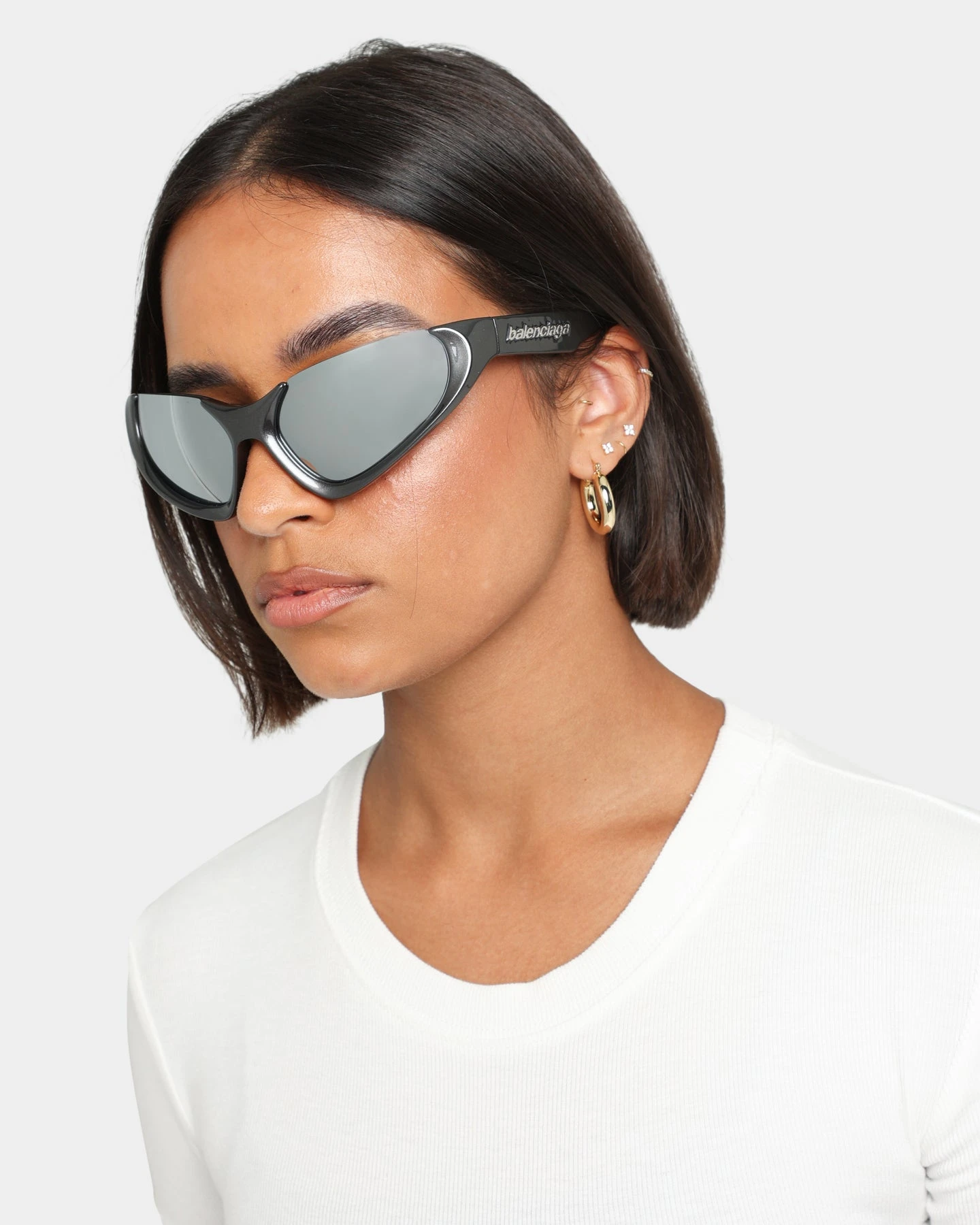 Balenciaga Balengiaga BB0202S002 Sunglasses Silver 3 Balenciaga Balengiaga BB0202S002 Sunglasses Silver