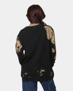 The Rolling Stones Tattoo Tongue Crewneck Tie Dye/Black 11 The Rolling Stones Tattoo Tongue Crewneck Tie Dye/Black -Fashion Clothing Store 08000943 YT038 womens 0040