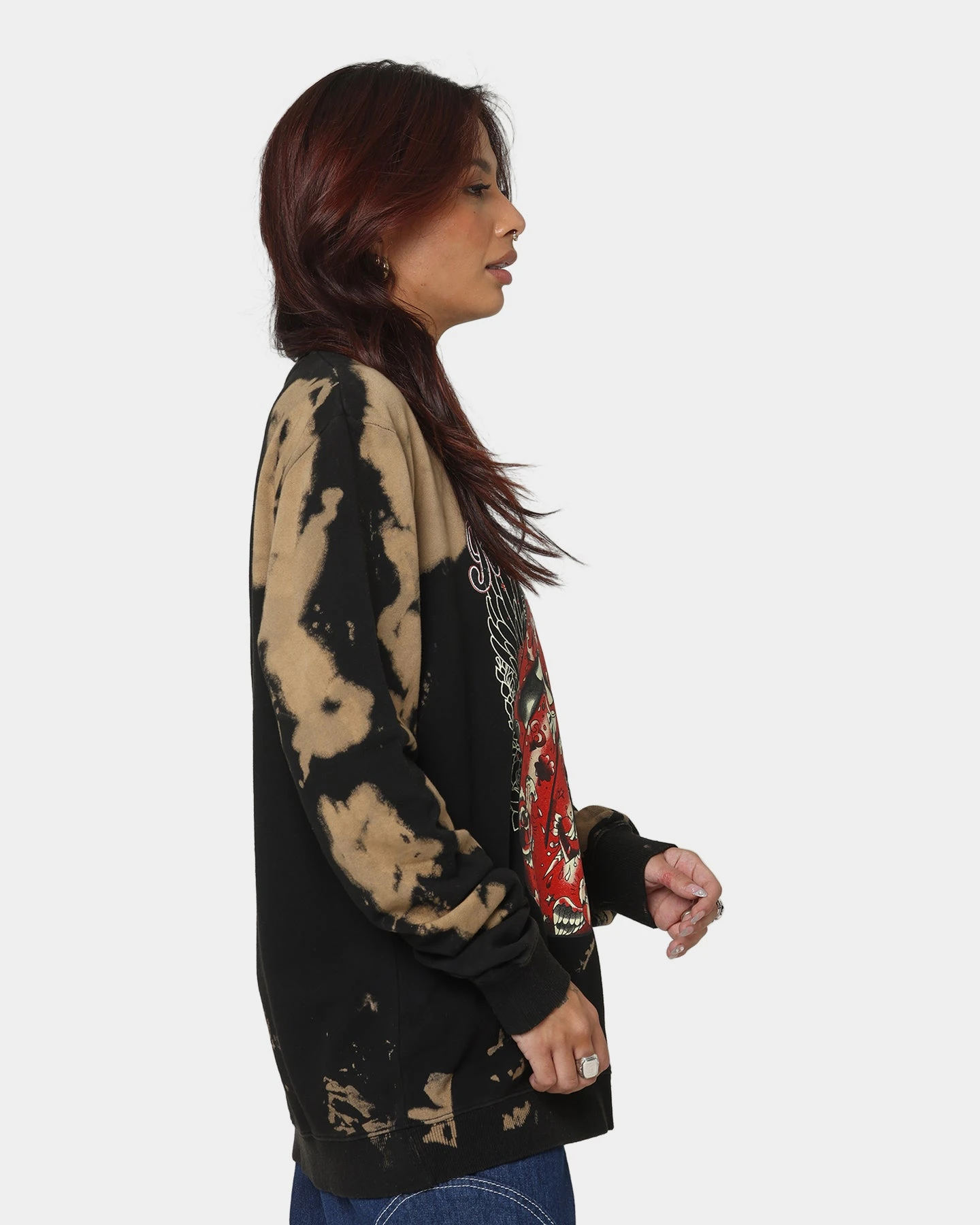 The Rolling Stones Tattoo Tongue Crewneck Tie Dye/Black 7 The Rolling Stones Tattoo Tongue Crewneck Tie Dye/Black - Image 5