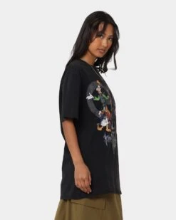 Disney Kingdom Hearts Vintage T-Shirt Washed Black -Fashion Clothing Store 08001161 YW607 womens 0050