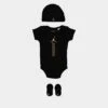 Jordan Infants' Black & Gold 3 Piece Bodysuit Black/Gold -Fashion Clothing Store 0825664365551 default 0080