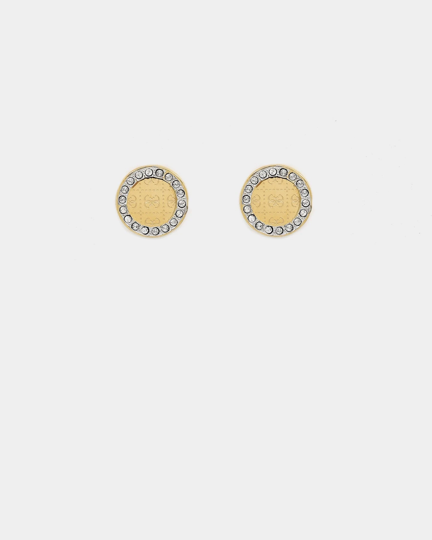 Guess Mainline Women's Coin And Crystal Stud Earrings Gold 4 Guess Mainline Women's Coin And Crystal Stud Earrings Gold - Image 2