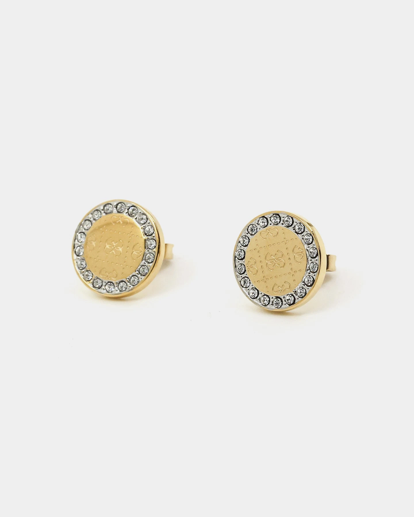 Guess Mainline Women's Coin And Crystal Stud Earrings Gold 8 Guess Mainline Women's Coin And Crystal Stud Earrings Gold - Image 6