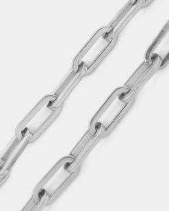 Guess Mainline Women's Single Chain Tag 15-17" Choker Necklace Silver -Fashion Clothing Store 09000036 YS001 default 00040