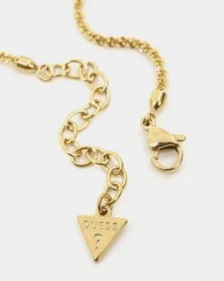 Guess Mainline Women's Lettering 16-18" Choker Necklace Gold -Fashion Clothing Store 09000040 YG200 default 00050