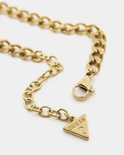 Guess Mainline Women's Pave Bold 16-18" Choker Necklace Gold -Fashion Clothing Store 09000042 YG200 default 00050