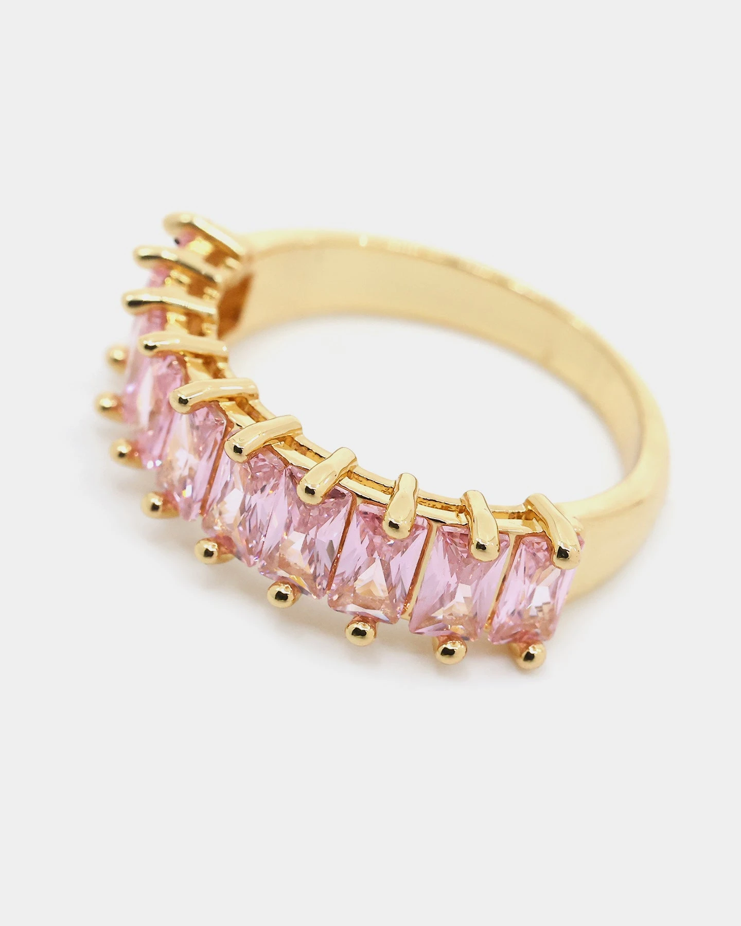 Raising Hell Women's Baquette Ring Iced Pink 7 Raising Hell Women's Baquette Ring Iced Pink - Image 5