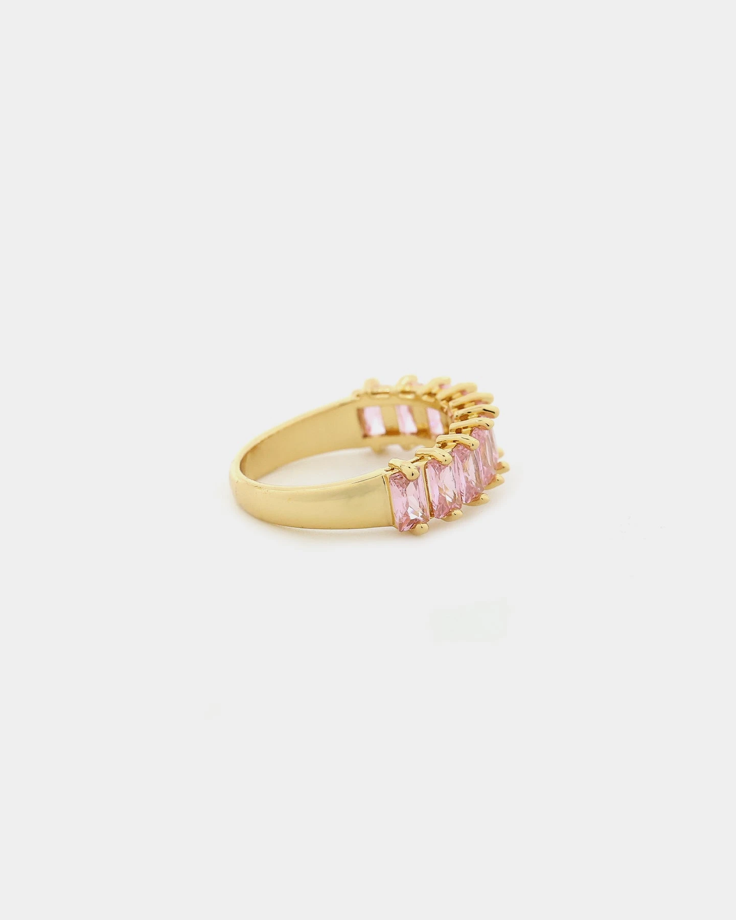 Raising Hell Women's Baquette Ring Iced Pink 9 Raising Hell Women's Baquette Ring Iced Pink - Image 7