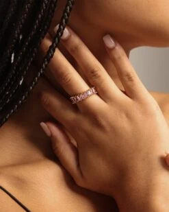 Raising Hell Women's Baquette Ring Iced Pink 12 Raising Hell Women's Baquette Ring Iced Pink -Fashion Clothing Store 09000068 YI075 womens 00011