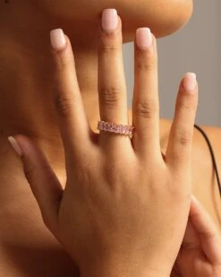 Raising Hell Women's Baquette Ring Iced Pink 13 Raising Hell Women's Baquette Ring Iced Pink -Fashion Clothing Store 09000068 YI075 womens 00012